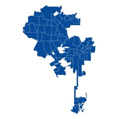 Obraz premium Mapa Los Angeles