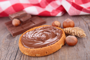 bread with chocolate cream