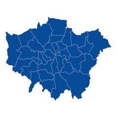 Naklejka premium Mapa Londynu