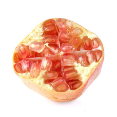 Fresh pomegranate isolated on white background