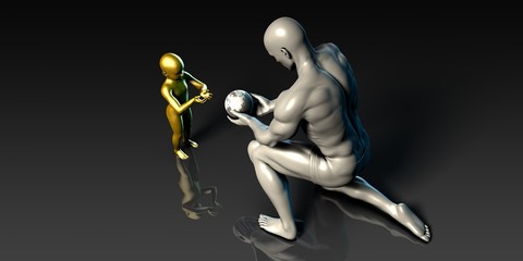 Father Imparting Wisdom to His Child