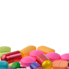 pills isolated on white background
