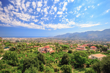 Fototapeta na wymiar Sicily Late Summer Landscape in Italy