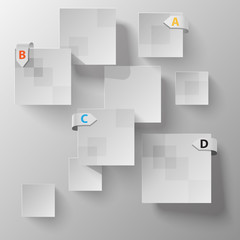 abstract chaotic squares data vector template for your presentation.