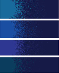 spray paint banner detail in blue over deep blue