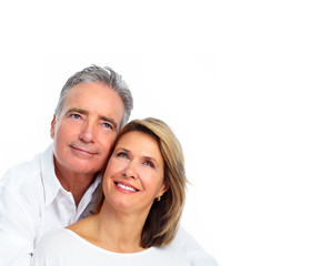 Happy smiling elderly couple.