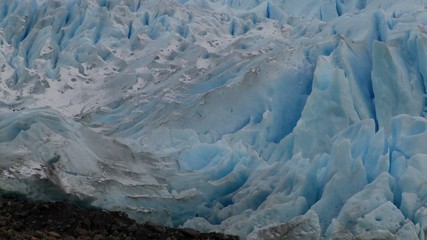 A  the blue ice of a glacier.