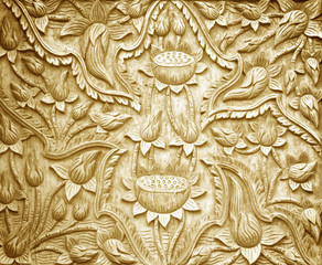 carved on wood background