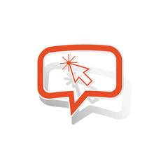 Cursor message sticker, orange