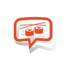 Sushi message sticker, orange
