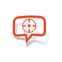 Target message sticker, orange