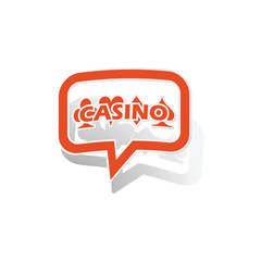 Casino message sticker, orange