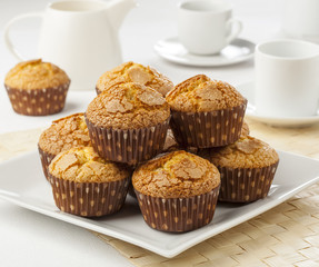 Homemade muffins on a plate