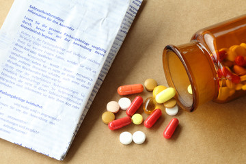 Tabletten mit Beipacktest