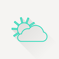 icon of sun and cloud