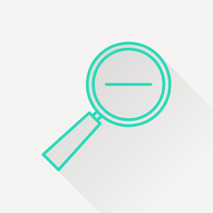 icon of zoom out magnifying glass