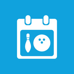Bowling schedule icon, simple