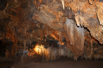 The Fabulous Luray Caverns in Virginia USA. Visitors by the millions have made Luray Caverns the most popular caverns in Eastern America
