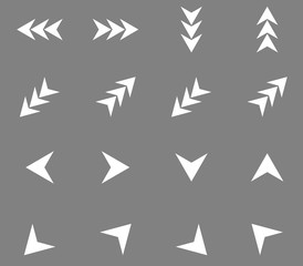 Arrow icon set 4, monochrome