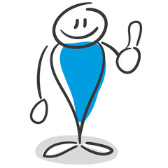 Stick Figure Series Blue