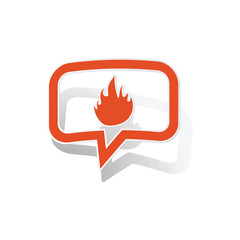Fire message sticker, orange