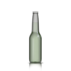 Bottle of beer  isolated on white background
