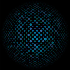 Vector Graphic #Sphere_Blue Polka Dots