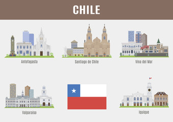 Cities in Chile.