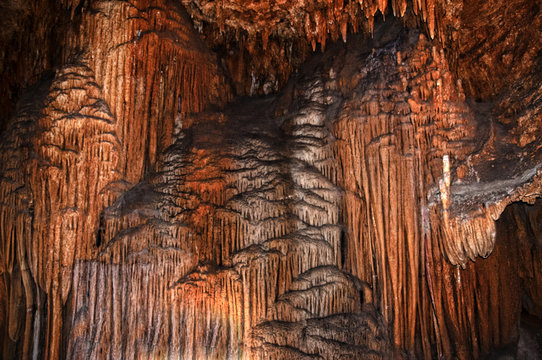 The Fabulous Luray Caverns in Virginia USA. Visitors by the millions have made Luray Caverns the most popular caverns in Eastern America
