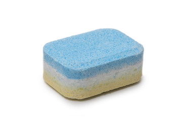 Detail of dishwasher tablet