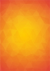 Orange and yellow abstract background with triangular shapes