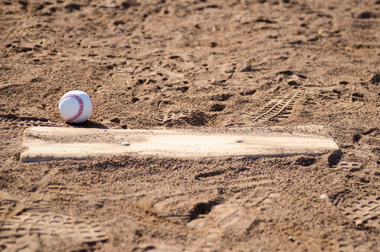 Baseball on rubber 