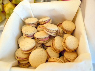 macaroons with strawberry cream 