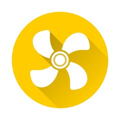 Fan icon with long shadow