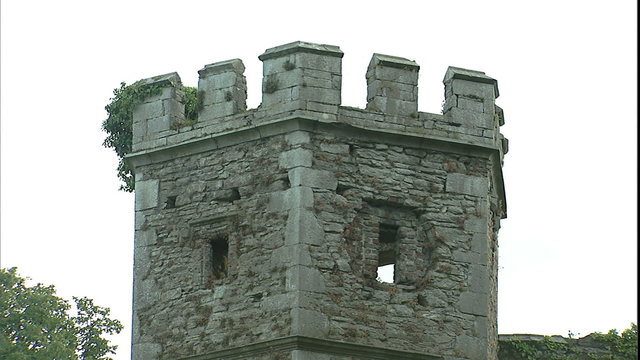 Mallow castle tower, zm out to ruins