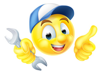 Mechanic Plumber Spanner Emoticon Emoji