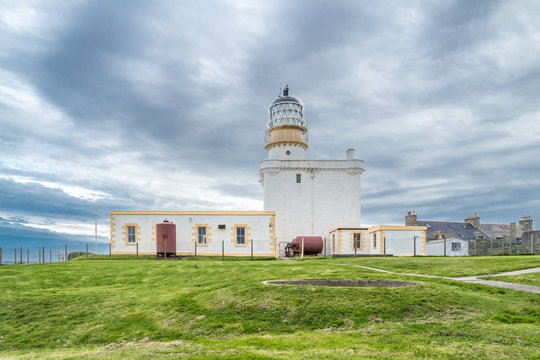 A lighthouse build into a historic castle at Fraserburgh