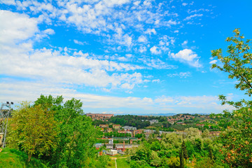 green landscape of Siena suburbs