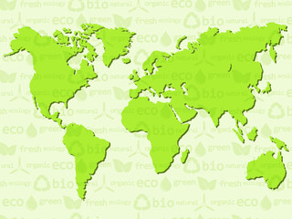 Eco background with map