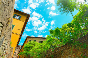 Obraz premium picturesque corner in Siena during the springtime