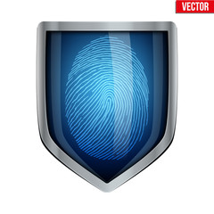 Fingerprint scanner inside shield