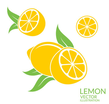 Lemon. Isolated fruit on white background