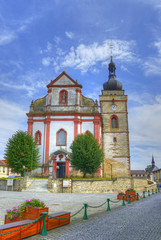 Square and pilgrimage church of St. Nicholas. Bor near Tachov