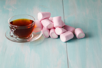 scattered pink marshmalow