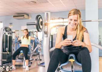 Woman in a fitness club