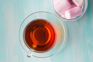 Tea cup and marshmallow