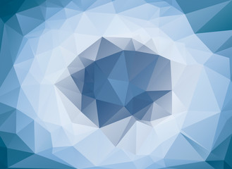 Fototapeta premium low poly background blue circle and white