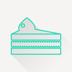 Vector piece of cake icon.