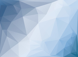 low poly blue and white