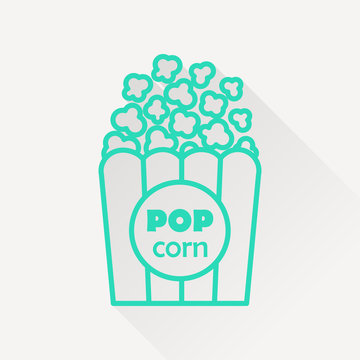Vector popcorn icon.